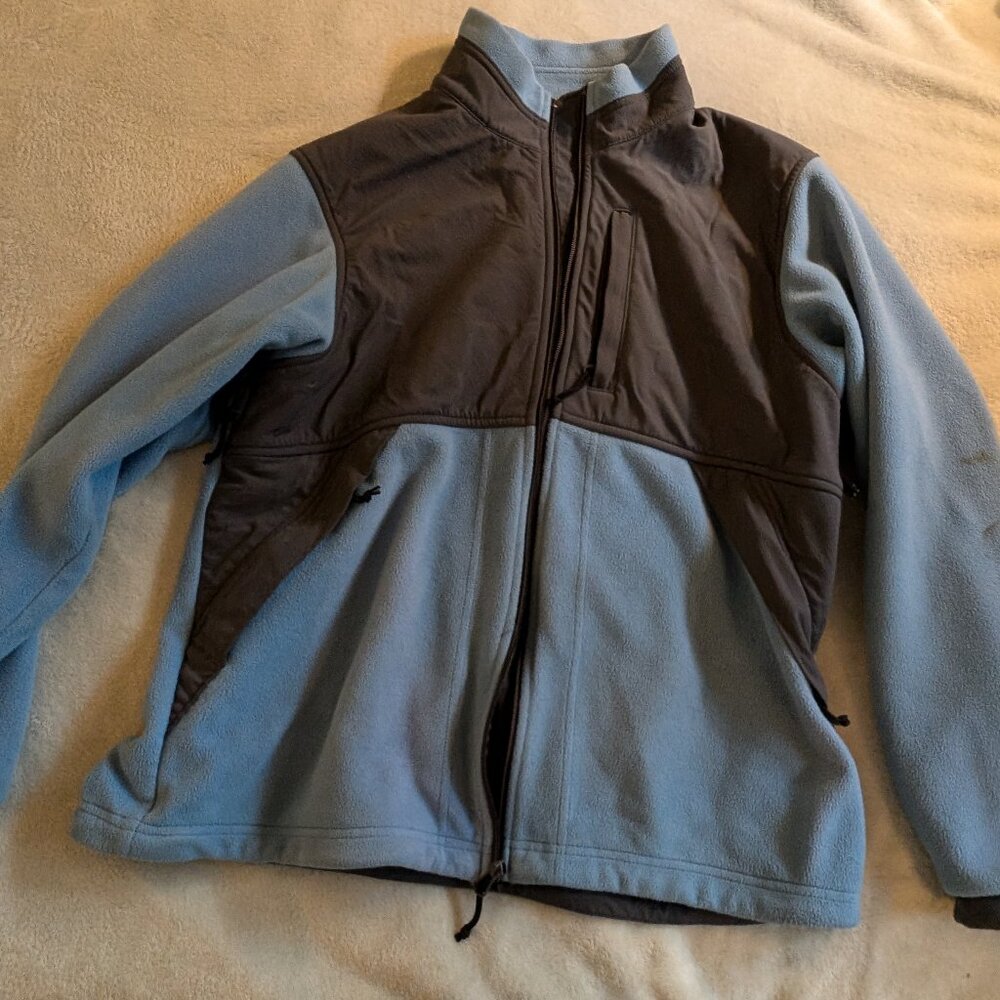REI WOMEN'S JACKET XL Fleece Blue Black Winter Coat Outdoor Attire Outerwear